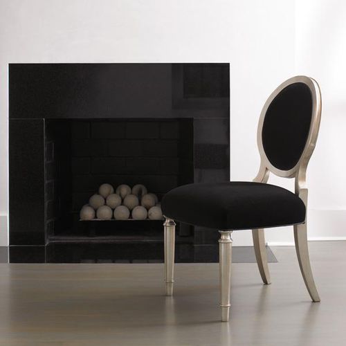 Sedia da pranzo classica - CHIT-CHAT - CARACOLE - da interno / in velluto / con supporto in legno
