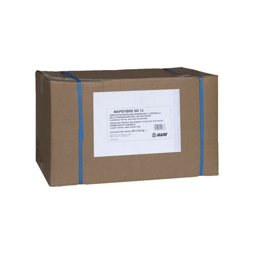 Fibra di rinforzo in fibra di polipropilene - MAPEFIBRE NS12 - MAPEI GB - per solaio / per canalizzazioni / per calcestruzzo