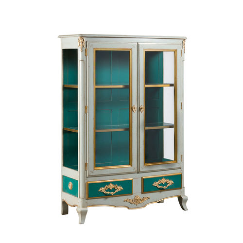 Vetrina in stile - ELYSEE - Michel Ferrand - in vetro / in legno / con cassetti