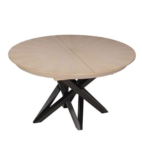 Tavolo contemporaneo - Spark - Michel Ferrand - in legno / con supporto in legno / rotondo