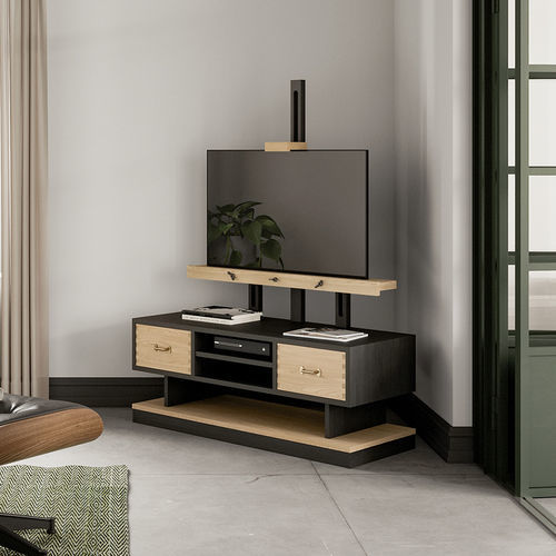 Mobile porta TV contemporaneo - Loft - Michel Ferrand - con cassetti / con vano contenitore / cavalletto