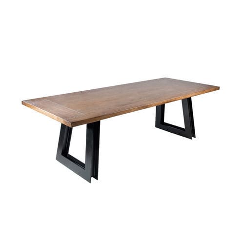 Tavolo contemporaneo - PADDOCK - Michel Ferrand - in legno / con supporto in metallo / rettangolare