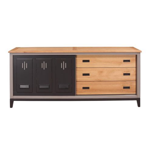 Credenza classica - EDISON - Michel Ferrand - in legno / con cassetti / con porta scorrevole