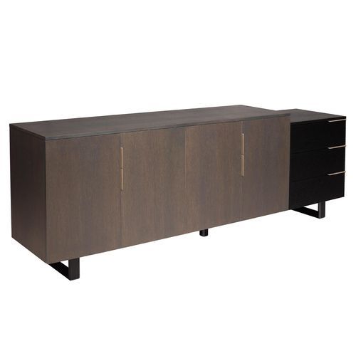 Credenza contemporanea - LOUNGE - Michel Ferrand - in legno / con cassetti / con ante battenti