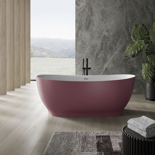 Vasca da bagno ovale - Ischia - Disenia - da appoggio / per ambiente abitativo / in Cristalplant®