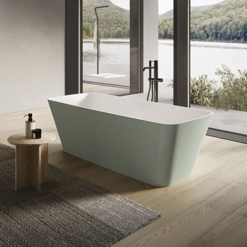 Vasca da bagno d'angolo - Ares - Disenia - da appoggio / filomuro / per ambiente abitativo