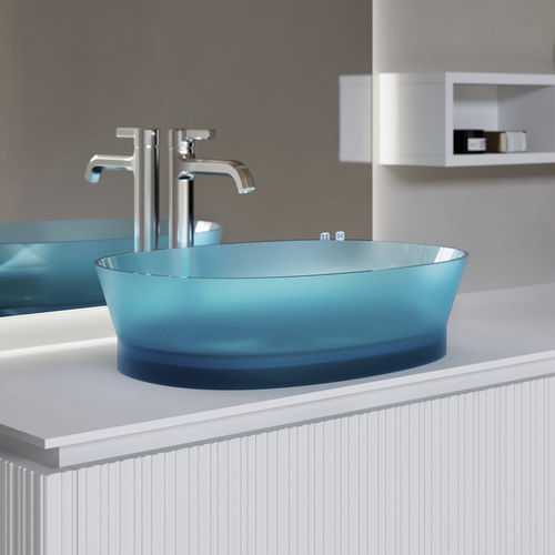 Lavabo da appoggio - Habe  - Disenia - in resina / lucido / trasparente