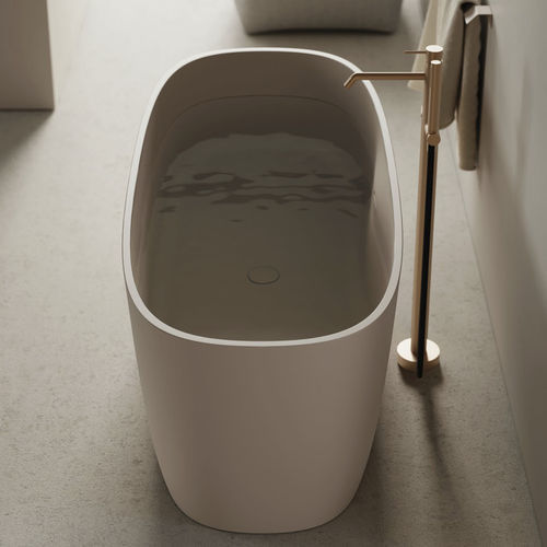 Vasca da bagno ovale - LOOP - Disenia - da appoggio / per ambiente abitativo / in Cristalplant®