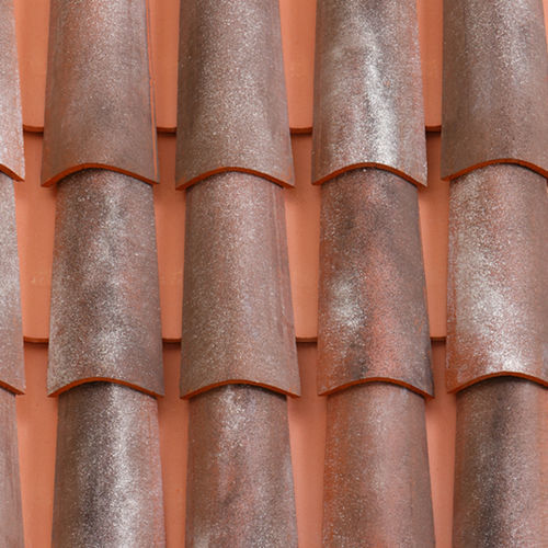 Tegola coppo - LINEA ROSSA BORDEAUX - Fornace laterizi Vardanega Isidoro srl - a cappello / in terracotta / grande