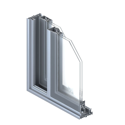 Sistema scorrevole in alluminio - S 50 CV1 - INTERAL CUHADAROGLU METAL SANAYI - per porta in vetro / corridori a scomparsa