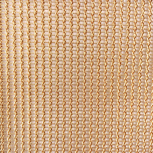 Tela metallica in rame - XY-M3165T - Hebei Shuolong Metal Products Co.,Ltd - per parete / a maglia lunga / aspetto bronzo