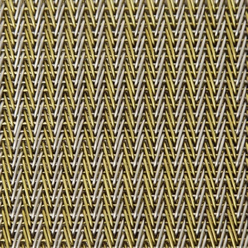 Tela metallica in acciaio inossidabile - XY-A-WAVE TWEED - Hebei Shuolong Metal Products Co.,Ltd - in ottone / per interni / a maglia stretta
