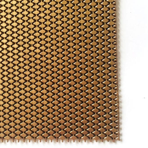 Tela metallica in acciaio inossidabile - XY-1548G - Hebei Shuolong Metal Products Co.,Ltd - per rivestimento di facciata / a maglia stretta / aspetto bronzo