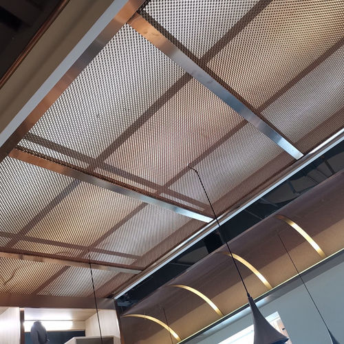 Tela metallica per controsoffitto - XY-F1510 - Hebei Shuolong Metal Products Co.,Ltd - per soffitto / a maglia quadrata / argentata
