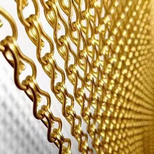 Tenda a rete metallica - XY-Chain - Hebei Shuolong Metal Products Co.,Ltd - a motivi / in alluminio