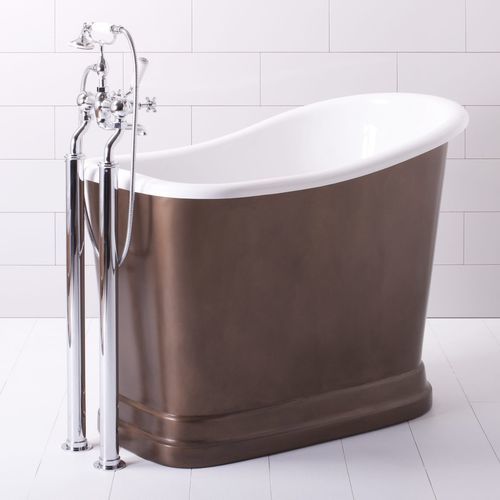 Vasca da bagno ovale - TUBBY TORRE - Albion Bath Co - da appoggio / filomuro / per ambiente abitativo