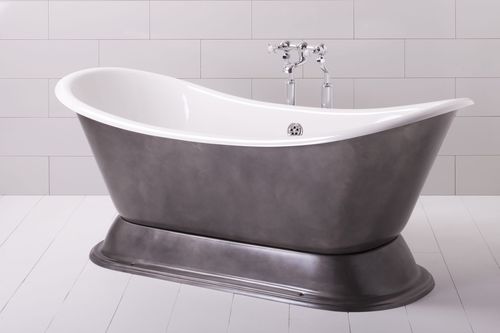 Vasca da bagno ovale - IMPERIUM PLINTH - Albion Bath Co - da appoggio / filomuro / per ambiente abitativo