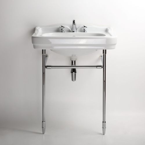 Lavabo classico - 710 - Albion Bath Co - consolle / in porcellana / con portasalviette integrato