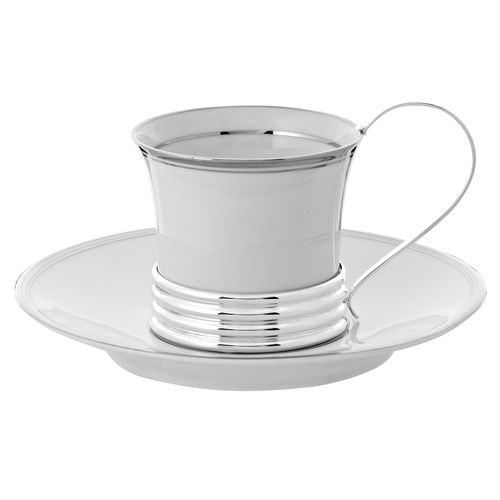 Tazzina di caffè in porcellana - CANAS - TOPAZIO - in argento massiccio / per uso domestico / contract