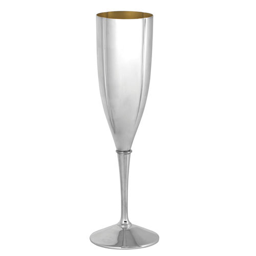 Flûte per champagne in metallo argentato - CANAS - TOPAZIO - contract