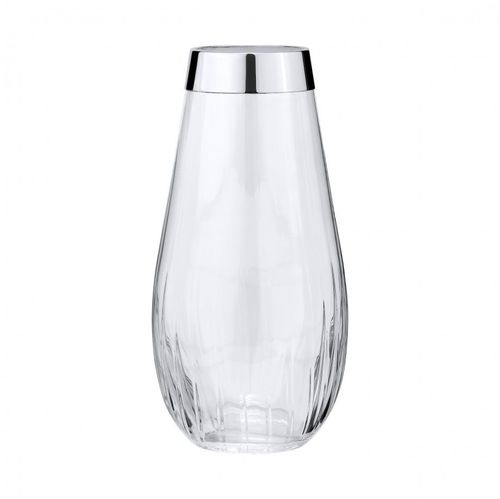 Vaso contemporaneo - LUCA - TOPAZIO - in vetro / in metallo argentato