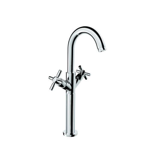 Miscelatore doppio comando per lavabo - TRATTO: 95310PR - Rubinetterie Eurorama spa - da appoggio / in metallo cromato / da bagno