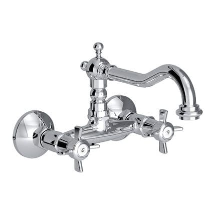 Miscelatore doppio comando da parete - ORIENTES: 474ORGB - Rubinetterie Eurorama spa - in metallo cromato / da cucina / 2 fori