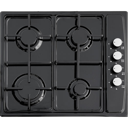 Piano cottura a gas - 410 BLACK - Kumtel & Luxell - 4 fuochi / da incasso / con manopole