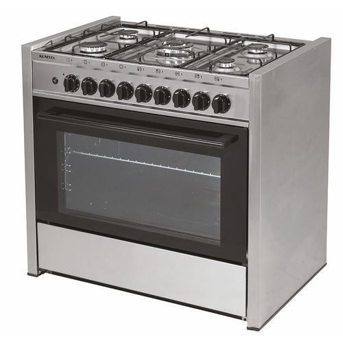 Blocco cottura a gas - 69-GG50 - Kumtel & Luxell - 4 fuochi / 1 forno / in acciaio inossidabile
