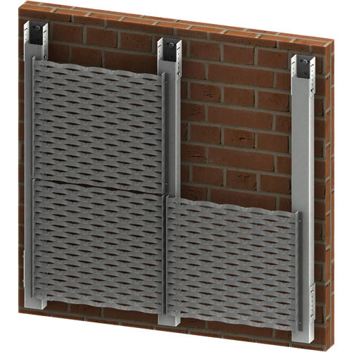 Facciata ventilata in alluminio - TETRIS® MESH - Cantori srl - con elemento di fissaggio