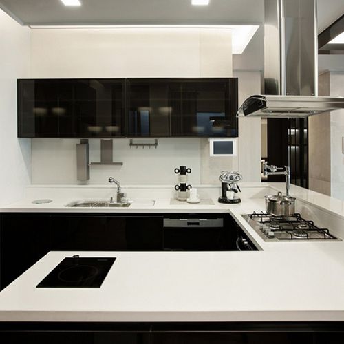 Piano di lavoro in pietra naturale - EVEREST WHITE EW120 - Radianz - in quarzo / in marmo / in granito