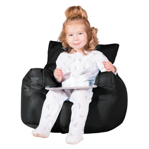 Poltrona a sacco contemporanea - BBOUCHILDABL - Big Bertha Original™ - in tela / per bambini / nera