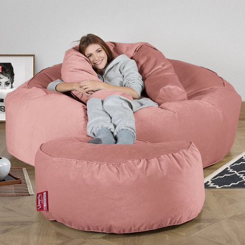 Poltrona a sacco contemporanea - LPMEGMAMSBBVROS - Big Bertha Original™ - in tessuto / rosa / doppia