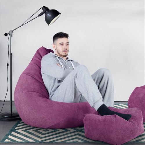 Poltrona a sacco contemporanea - LPGOGHBBBFLKPIN - Big Bertha Original™ - in tessuto / rosa