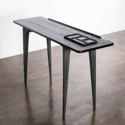 Consolle contemporanea - SALK  - District 8 - in rovere / in calcestruzzo / rettangolare