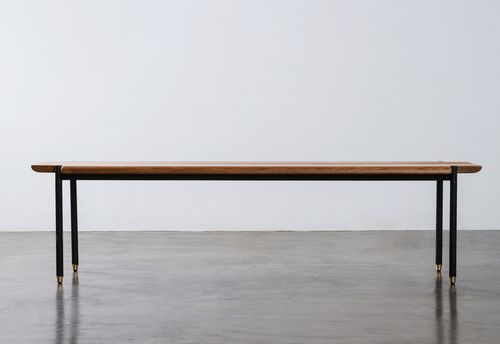 Panca contemporanea - STACKING  - District 8 - in rovere / in acciaio