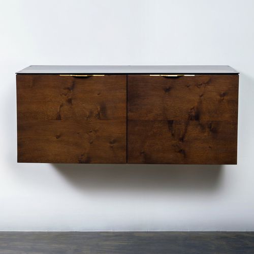 Credenza a muro - DRIFT 2 - District 8 - contemporanea / in rovere / in acciaio