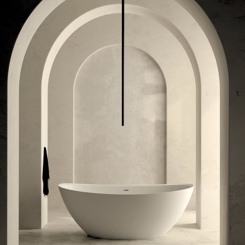 Vasca da bagno ovale - Inari - Nuovvo - da appoggio / per ambiente abitativo / in composito