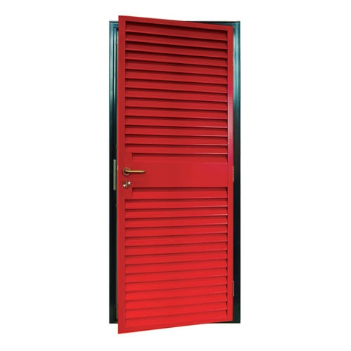 Porta industriale battente - FULLY LOUVRED - Industrial Door Engineering - in acciaio / in PVC / a doppia anta