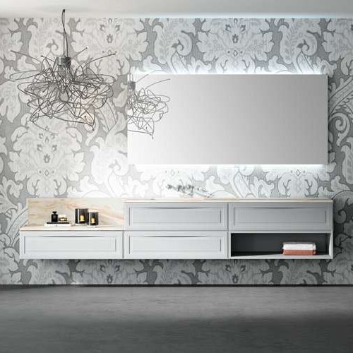Mobile lavabo doppio - ALMA H27 - Decosan - sospeso / in legno massiccio / contemporaneo