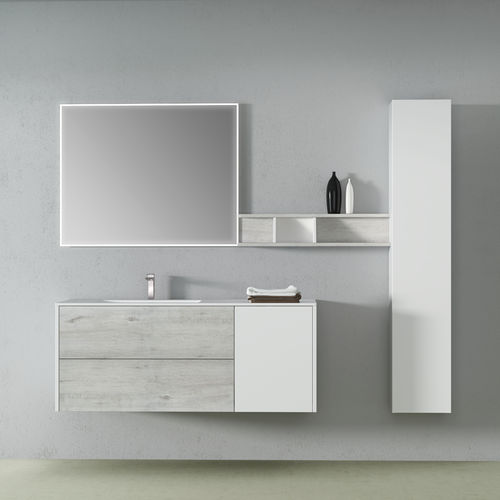 Mobile lavabo sospeso - PLAY PUSH - Decosan - in legno laccato / contemporaneo / con cassetti