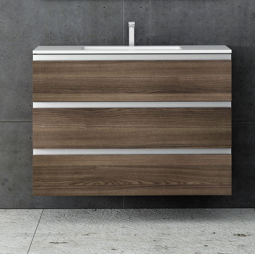 Mobile lavabo sospeso - PLAY LISTEL - Decosan - in legno / contemporaneo