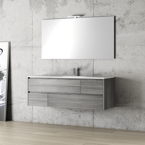 Mobile lavabo doppio - PLAY - Decosan - a muro / in rovere / in MDF