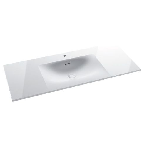Lavabo da incasso - FLY - Decosan - in Corian® / con piano integrato / multiplo