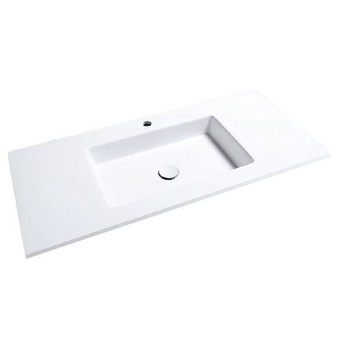 Lavabo da incasso - RECTANGULAR R5  - Decosan - in Solid Surface / con piano integrato / multiplo