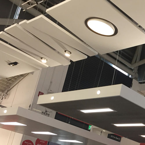 Pannello acustico per soffitto - ACRUX - Aktav Acoustic - in tessuto / in lana / rettangolare