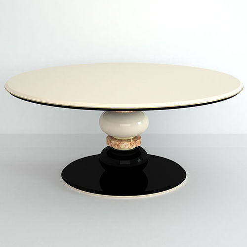Tavolo da pranzo contemporaneo - Hematite II - Muranti - in pietra / con supporto in legno laccato / con supporto in ottone lucido