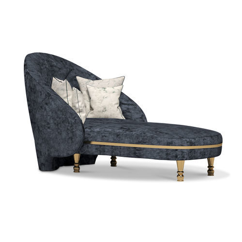 Chaise longue contemporanea - Chalcedony - Muranti - in tessuto / in ottone lucidato / contract