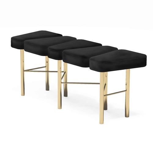Divanetto imbottito contemporaneo - Cyprus - Muranti - in velluto / con supporto in ottone lucido / in ottone