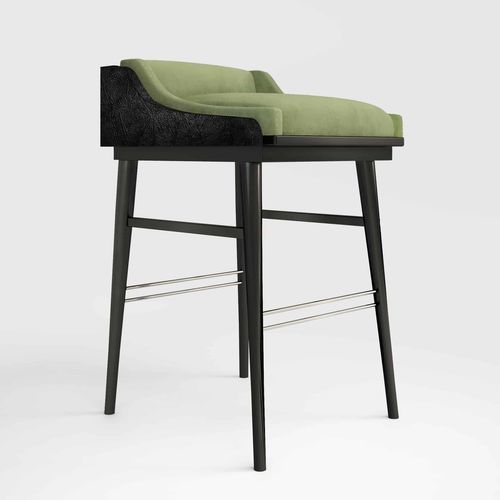 Sgabello da bar contemporaneo - Moldavite - Muranti - in pelle / in velluto / in cotone